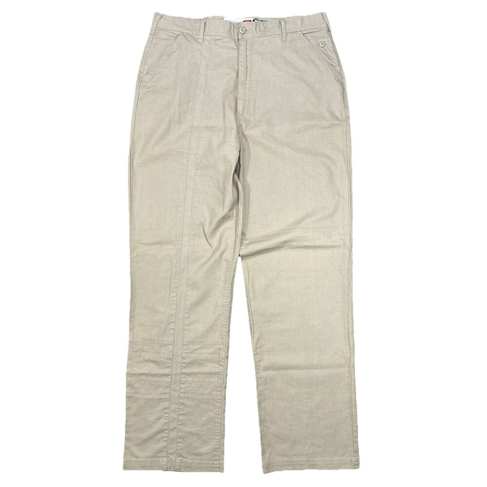 Ecko Unltd Offshore Pant Men’s Size 38x32 Linen Blend Y2K Beige